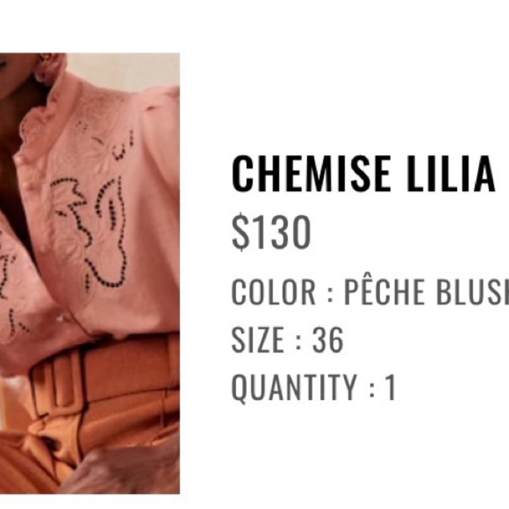 Sezane Peach Blouse